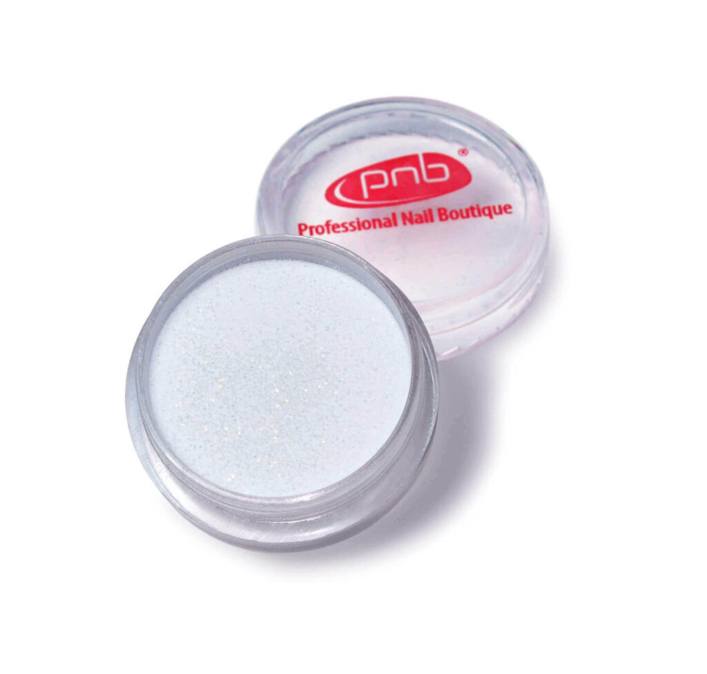 Color Acrylic Powder PNB 01 White Glitter, 2g PNB