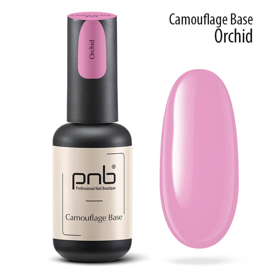 Gel Nail Polish Camouflage rubber base PNB, Orchid, purple 8 ml – PNB
